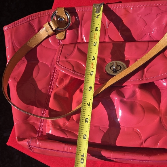 Coach Pink and Tan Shoulder Bag - Picture 15 of 15